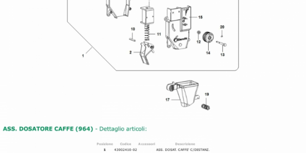 CAFETEIRA BIANCHI SPRINT - ASS DOSATORE CAFFE