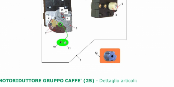 CAFETEIRA BIANCHI SPRINT - MOTORIDUTTORE GRUPPO CAFFE