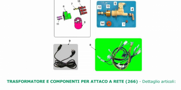 CAFETEIRA BIANCHI SPRINT - TRAFORMATORE E COMPONENTI PER ATTACO E RETE